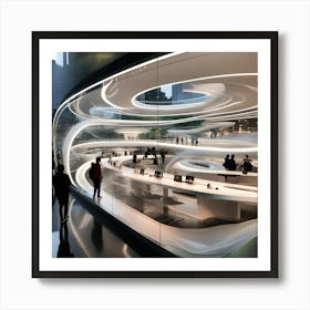 Futuristic Shopping Mall Art Print