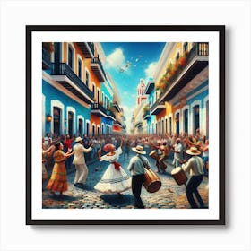 Old San Juan - Street Scene 1 Art Print