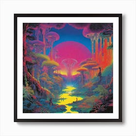 Psychedelic Forest 3 Art Print