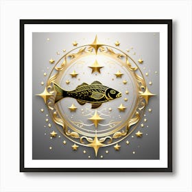 Zodiac symbol, Fish Art Print