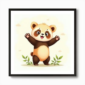 Flux Dev A Whimsical Illustration Of A Young Panda Bear With B 0 Poster