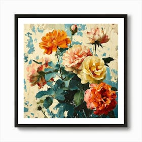 Roses In A Vase 1 Art Print