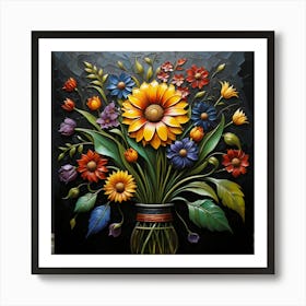 Flowers In A Vase 7 Art Print