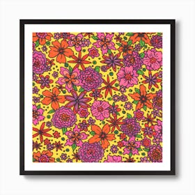 Funky Flowers 2 Art Print