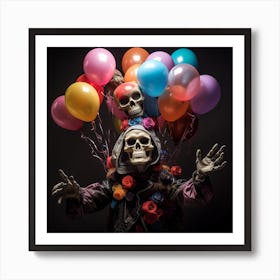 Skeleton party Art Print