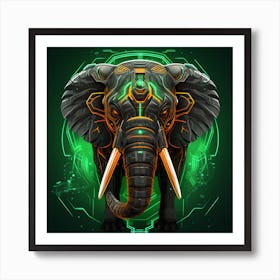 Futuristic Elephant Art Print