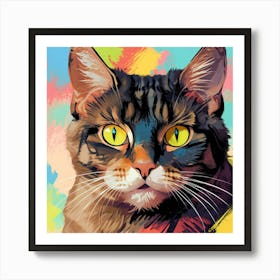 Portrait Of Cat Art Print