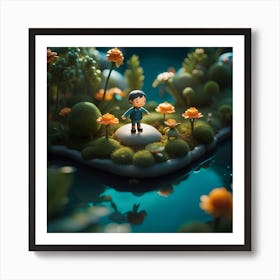 Boy In The Forest Art Print