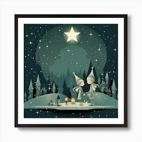 Christmas Elves Art Print