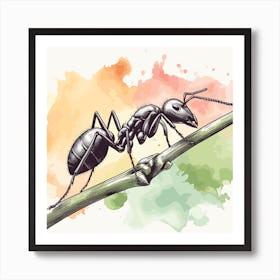 Ant On The Stem Art Print