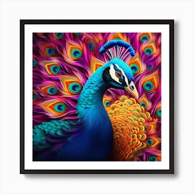 Peacock Art Art Print