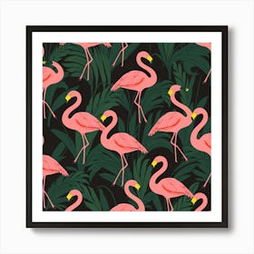 Pink Flamingos 2 Art Print