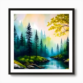 Landscape Painting Affiche