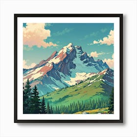 Mountain Landscape 17 Art Print