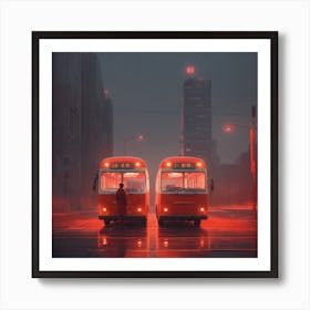 Night Bus Art Print