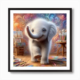 Elephant Painting 3 Art Print