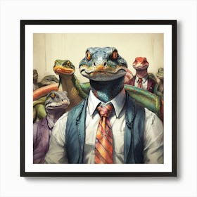 Lizards In Suits Affiche