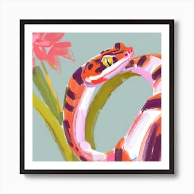 Red Tailed Boa Snake 01 Art Print