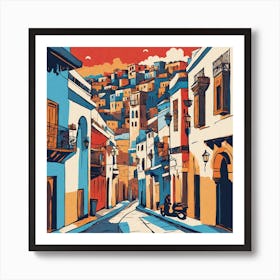 Moroccan Street 1 Art Print