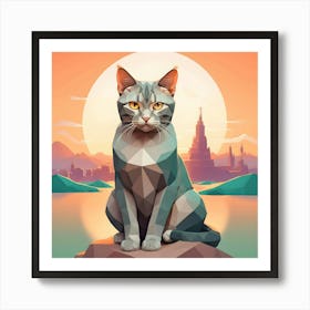 Cat In The City Art Print