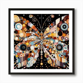 Ornate Butterfly Abstract IV Art Print