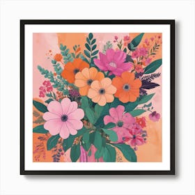 Bouquet Of Flowers Art Print