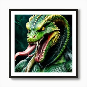 Green Lizard 1 Art Print
