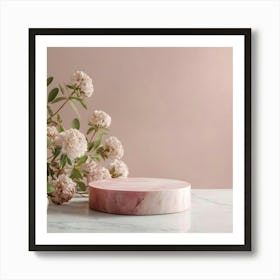 Pink Marble Cake 8 Art Print