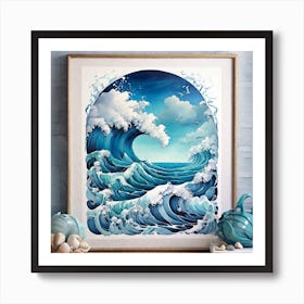 Great Wave Painting Art Print