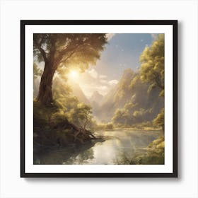 River In The Forest Art Print