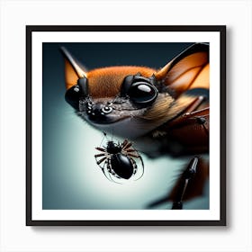 Bat With A Spider Art Print