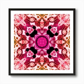 Bubble Pattern Pink Abstraction 1 Art Print