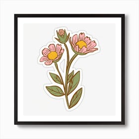 Pink Flowers Art Print