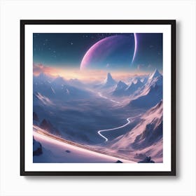 Space Landscape Art Print