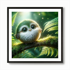 Owl In The Forest Art Print