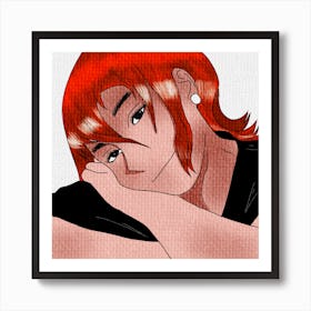 Anime portrait Art Print