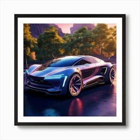 Firefly Futuristic Electric Car Design For Sustainable Mobility 39206 (2) Art Print