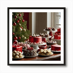 Christmas Dessert Table Art Print