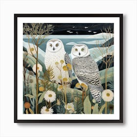 Bird In Nature Snowy Owl 1 Art Print