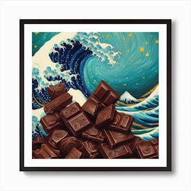 Van Gogh style, Chocolate Typhoon Art Print