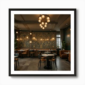 London Restaurant Interior 1 Art Print