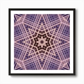 Abstract Purple Star 3 Art Print