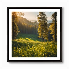 Sunrise In The Mountains 3 Art Print