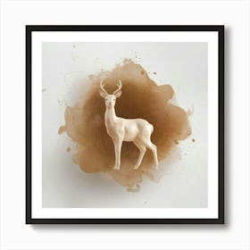 Deer painting Art Print