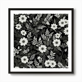 Black and White Abstract Art 158 Art Print