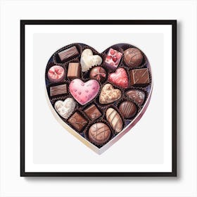 Heart Of Chocolates 1 Art Print