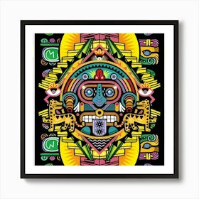 Aztec Mask Art Print