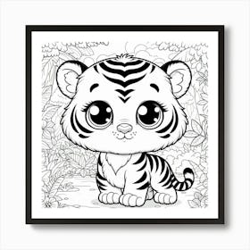 Cute Tiger Art Print