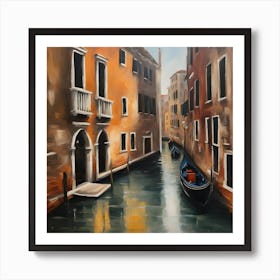 Gondolas In Venice Art Print