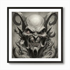 Demon Head 2 Art Print